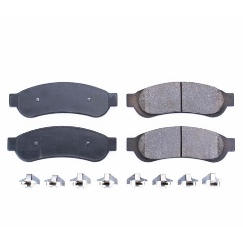 Image of PowerStop Rear Brake Pads for Ford F-250 Super Duty 2010-12 |F-350 Super Duty 2010-12 |F-450 Super Duty 2010-12 - Z17 Ceramic Brake Pads with Installation Hardware, 17-1334