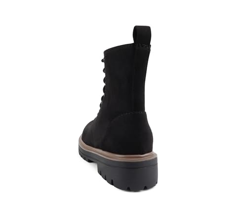 Image of Soda FIRM - Lug Sole Combat Ankle Bootie Lace up w /Side Zipper