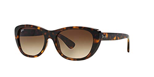 Ray-Ban Women's Rb4227 Square Sunglasses, Light Havana/Brown Gradient Dark Brown, 55 mm