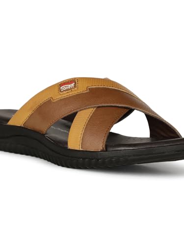 Image of Bata Comfit MARCO MULE Mens Casual Mule Slipper In TAN