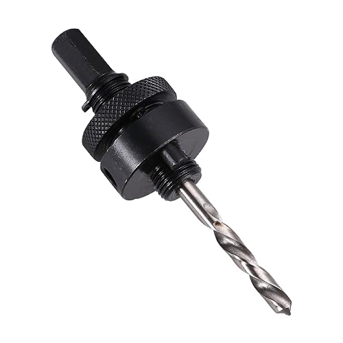 Mikikit Heavy Duty Metal Mandrel Handle 30-114mm Hole Arbor 3pcs Precision Drill Bits Fast Easy Installati