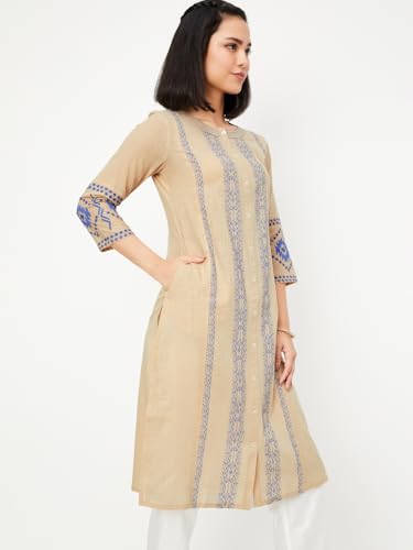 Image of Max Women's Cotton Regular Fit Casual Kurta