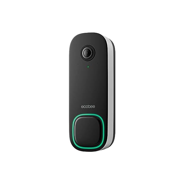 ecobee Smart Video Doorbell Camera (Wired) - with Industry Leading HD Camera, Smart Security, Night Vision, Person and Package Sensors, 2-Way Talk, and Video & Snapshot Recording