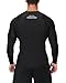 Runhit BJJ Rashguard for Men Jiu Jitsu Compression Shirts Long Sleeve MMA No GI Wrestling Grappling Martial Arts Sports Base Layer Black L
