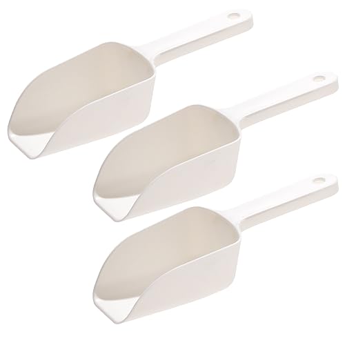 Haletia Plastic Scoop, Small Ice Scoop, Multi-Purpose Handy Food Scoops Sweet Scoops for Kitchen Wedding Party Bar Candy Dessert and Buffet (3Pcs)