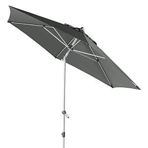 Doppler EXPERT Auto Tilt 280 – Knickbarer Sonnenschirm für Balkon oder Terrasse – Regenabweisend – ca. 280 cm – Anthrazit