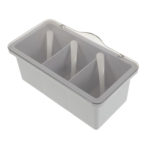 SOLUSTRE Seasoning Box with Lids Spoons Airtight Condiment Containers for Salt Pepper Sugar Portable Spice Organizer for Home Travel Easy Monitoring
