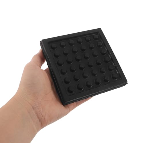 Alfombrilla antivibración para caminadora de goma negra 3.94x3.94 pulgadas 4 piezas miniatura 4