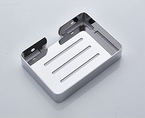Image of JPS Stainless Steel 304 Grade Bathroom Soap Holder /Soap Stand /Soap Dish for Bathroom /Bathroom Accessories(Chrome Finish) - Made in India (Pack of 2)