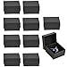12-teiliges Schmuckset Box, schwarze Ringschatulle, Ringgeschenkbox, Aufbewahrungsbox für Ringe, Halsketten und Präsentationen, 6,5 x 6,5 x 3,5 cm