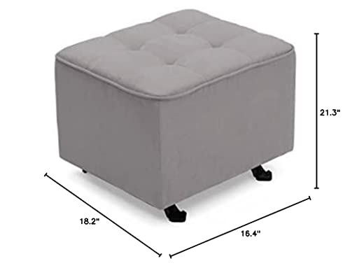 Delta Children Nursery Tufted Gliding Ottoman, Dove Grey #TOP2