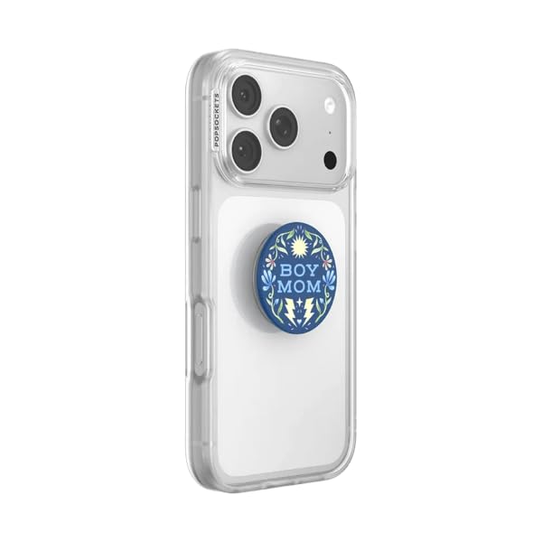 Image of PopSockets PopTop, Adhesive Phone Grip with Swappable Top, Mom - Boy Mom