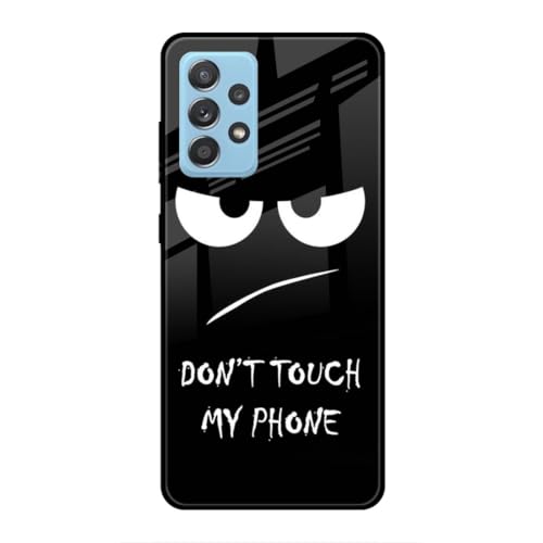 Image of SmashItUp Don't Touch My Phone | Emoji | Quote Designer Printed TPU Metal Case Mobile Back Cover for Samsung A53 5G