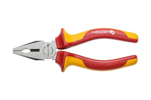 Högert Technik - Kombinationszange 1000V 160mm - VDE-geprüfte Universalzange Zangen - aus Chrom-Vanadium HRC 55-60