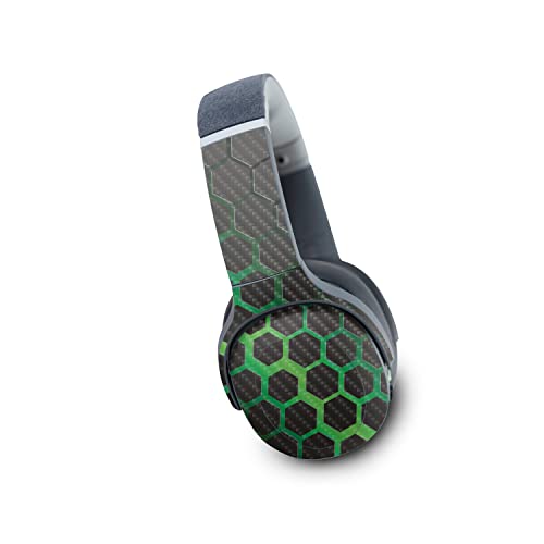 Image of MightySkins Carbon Fiber Skin Compatible with Skullcandy Crusher Evo Wireless - Green Hex | Protective, Durable Textured Carbon Fiber Finish | Easy to Apply | Made in The USA