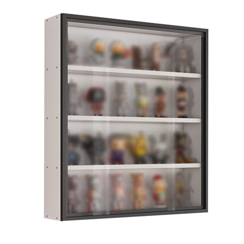 GOCHUSX Clear Display Case for Figures, Collection Display Case, Acrylic Wood Display Case, Wood Wall-Mounted Display Case for Collectibles Action Figures(60x10x56cm)