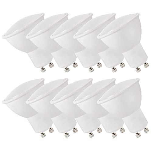 NCC Licht Spectrum   Lote de 10 bombillas LED reflectoras (1,5 W = 22 W, GU10, 120 lm, luz blanca cálida, 3000 K, 120°)