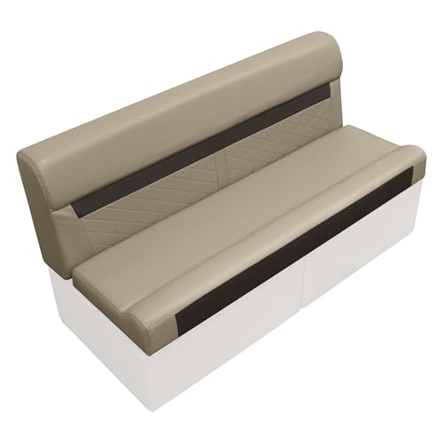 Wise DLX106-1900 DLX Series 55" Pontoon Bench Cushion Set - Neutral/Meteor