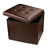 Ottoman storage ottoman collapsible ottoman with storage foot rest small ottoman foot stools brown l17w13h13inches  urban country home decor