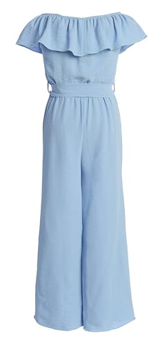 Image of iGirlDress Girls Wide Leg Off Shoulder Elegant High Waist Rompers Palazzo Pants Trousers Jumpsuits USA 4-14