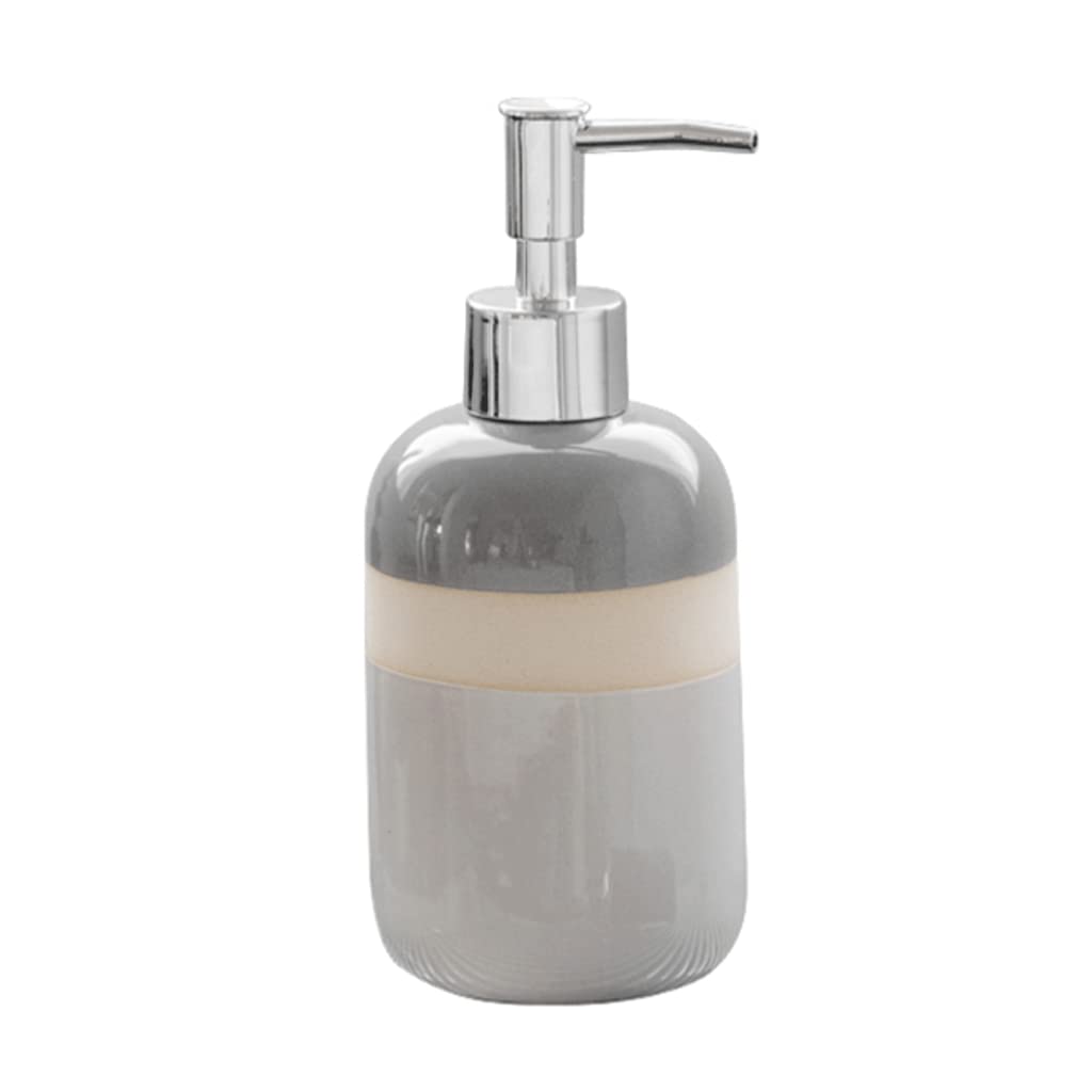 Dispenser di Sapone in Ceramica - Processo di Giunzione Smaltata Stile Nordico Dispenser di Sapone Liquido per Le Mani Ricaricabile per Bagno e Cucina Flacone c