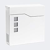Metal recubierto en polvo Buzón Diseño Moderno V20 Blanco Compartimiento Periódico Acero recubierto en polvo