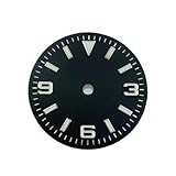 Con logo S ATOMUSERLY 1pc Explorer Quadrante 28.5mm for Movimento NH35/NH36 Quadranti Blu Luce Luminosa Accessori for Orologi Meccanici(31mm)