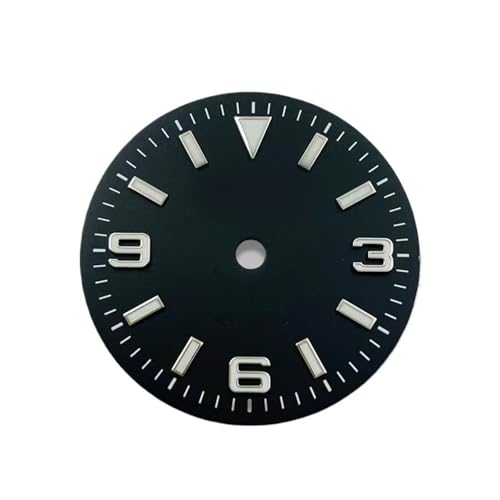 Con logo S ATOMUSERLY 1pc Explorer Quadrante 28.5mm for Movimento NH35/NH36 Quadranti Blu Luce Luminosa Accessori for Orologi Meccanici(31mm)