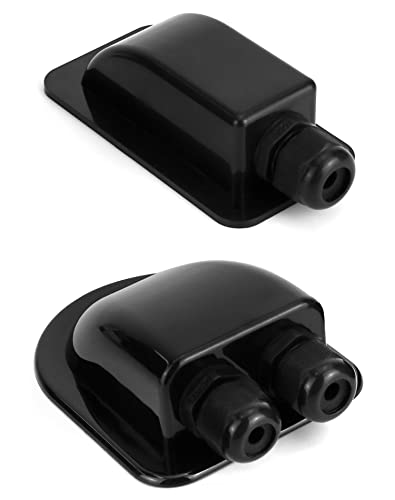 QWORK® Dachdurchführung IP68 Wasserdicht ABS Solar 2-Fach / 1-Fach Kabeldurchführung für Solarsatellit Klimaanlage Wohnmobil Wohnwagen Boot,...