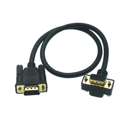 WUKUBO 10M 5M 3M 0,5 M 90 ° Monitor VGA ángulo recto arriba y abajo macho a Cable adaptador macho recto for proyector Monitor de computadora HDT(Up Angled,0.5m)