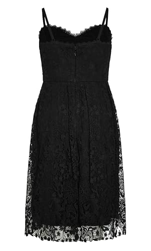Image of City Chic Women's Plus Size Cocktail Dress - Scarlet Bustier Lace Midi