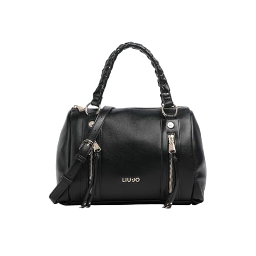 Liu Jo bolso bandolera Gihen Trunk Bag Nero para mujer, bolso de hombro negro estructurado