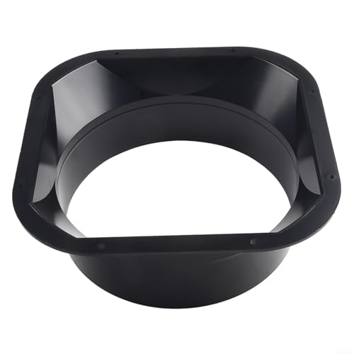 Honseadek Raccord à bride noire pour tuyau de ventilation 100200 mm ABS conduit d'air mur (200 mm)