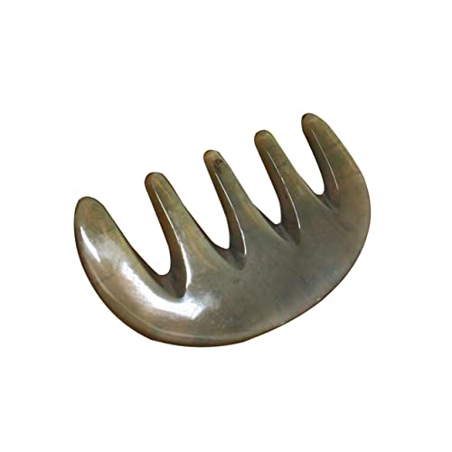 Gogogmee Five Claw Massager Massagers Ox Horn Comb Scalp Comb Cuero Horn Combs for Hair Gua Sha Comb Guasha Comb Buffalo Facial Guasha Tool Handmade Massager Jade Scalp Massager Oiling