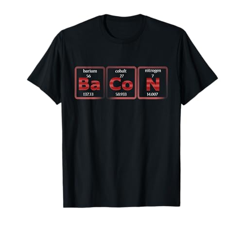 Periodic Tables Bacon Periodic Table Shirt Funny Bacon Lover T-Shirt