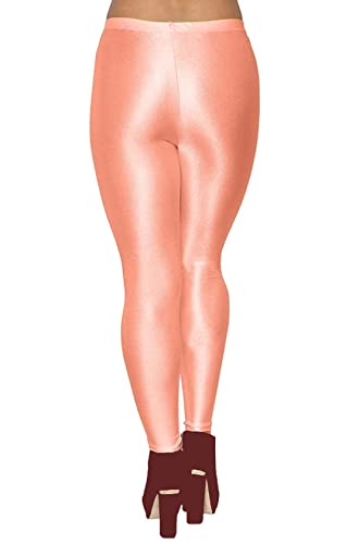 Image of Cron New Trend Shiny Churidar Leggings for Women and Girls (Pack of 1) CRN-20 (XL, Peach)