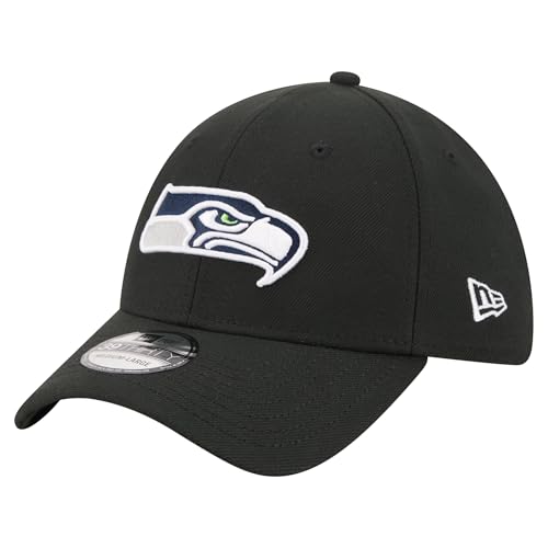 New Era Mens Black Seattle Seahawks Core Team 39THIRTY Flex Hat