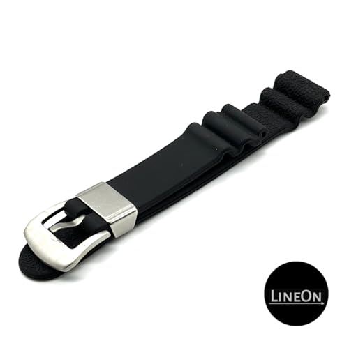 Image of Lineon 22mm Silicone Soft Watch Strap Compatible With CASIO DURO MDV106, MDV-10 with Tool and Pins