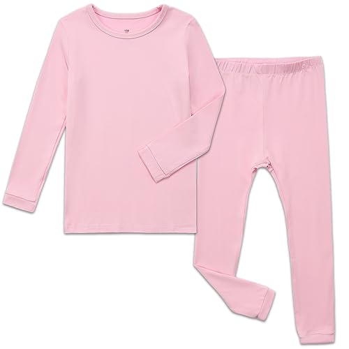Aablexema Toddler Long Sleeve Pajama Set Rayon,Kids 2pcs Sleepwear Jammies Set