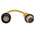 Parkworld 60301Y Shore Power Adapter Cord Marine 50A 125V SS1-50P Male to RV Twist Lock L5-30R 30A 125V Female (Yellow)