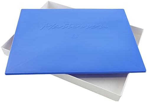 Masterson Artist Palette Seal, 12in x 16in Airtight Palette Container, Keeps Wet Paint Fresh for Weeks, Oil or Acrylic Painting Palette with Lid, Seal, Blue Lid Box, Made in USA