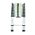 15.5FT Telescopic Ladder, Slow Down Design Multipurpose Collapsible Ladder, Extension Step Ladder, Aluminum Alloy Ladder for Both Outdoor and Indoor use, 330 lbs Max Capacity