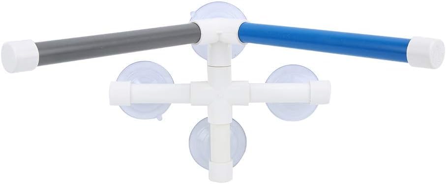 THE WHITE SHOP Bath Perches Large Bird Shower Perch Standing Platform Parrot Shower Perch Rack Suction Cup Window Shower Bird Bath Toys