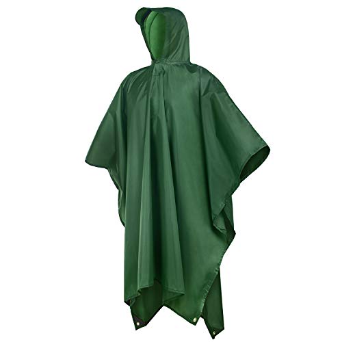 Rain Poncho,Rain Ponchos for Adults Men Women Hooded,Lightweight Reusable