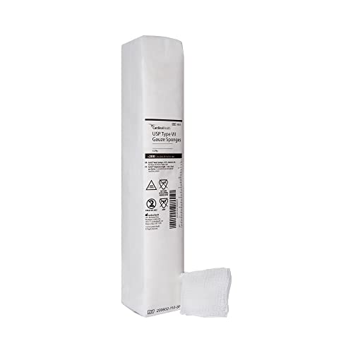 SurgiMac Esponja de Gasa, Algodón, 12 Capas, Cuadrada de 2 x 2 pulgadas, No Estéril
