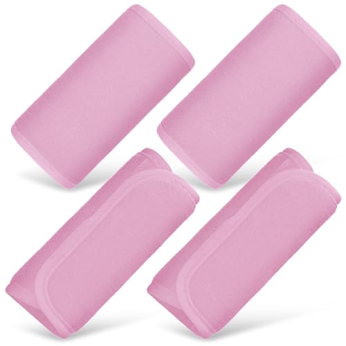 Riakrum 4 Pcs Baby Car Seat Belt Covers for Kids,Pink,5.7 X 2.6 Inch