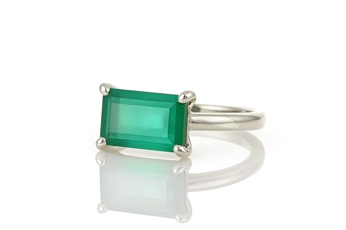 Bague onyx vert en argent pour sublimer vos tenues de soirée et vos looks bohèmes