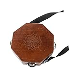 Amagogo Tragbares Cajon-Tamburin, Cajon Instrument, Kompaktes Musikinstrument Schlagwerk, Begleittrommel für Reisende, Anfänger, Straßenmusiker, Octagon Brown
