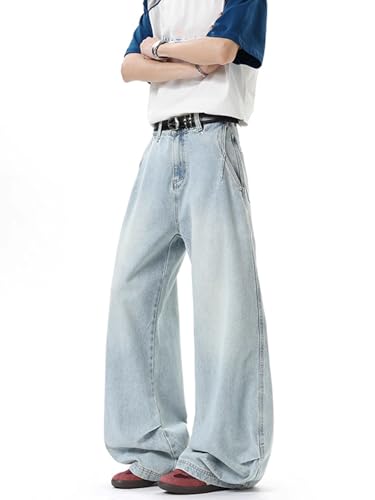 Men's Jeans Summer American Retro Loose Denim Long Pants for Men3