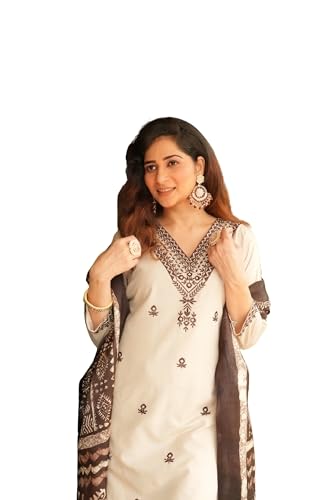 Image of Khadi Kurtaset With Khadi Silk Dupatta For Womens
